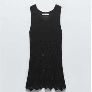 ZARA NWT OPEN KNIT TUNIC DRESS M
